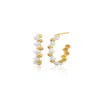 Milou Jewelry Women's Grace Hoop Earrings - White In White