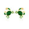 Milou Jewelry Women's Green Crab Earrings In Green