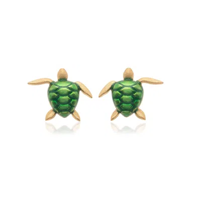 Milou Jewelry Women's Green Sea Turtle Earrings