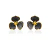 Milou Jewelry Women's Grey Bloom Flower Earrings In Gray