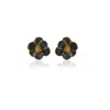 Milou Jewelry Women's Grey Petite Flower Earrings In Gray