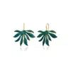 Milou Jewelry Women's Leaf Earrings - Turquoise Blue In Blue