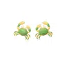 Milou Jewelry Women's Light Green Crab Earrings In Green