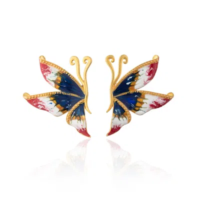 Milou Jewelry Women's Multicolor Butterfly Earrings
