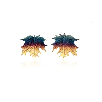 Milou Jewelry Women's Multicolor Maple Leaf Earrings