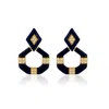 Milou Jewelry Women's Navy Blue Geometric Drop Earrings In Blue