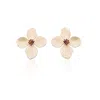 Milou Jewelry Women's Neutrals Cream Clover Flower Earrings In White