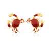Milou Jewelry Women's Orange Crab Earrings In Orange