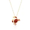 Milou Jewelry Women's Orange Crab Necklace In Orange
