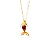 Milou Jewelry Women's Orange Mermaid Necklace In Orange