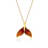 Milou Jewelry Women's Orange Whale Tail Necklace In Orange