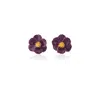 Milou Jewelry Women's Purple Petite Flower Earrings In Purple