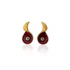 Milou Jewelry Women's Red Evil Eye Earrings In Red