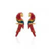 Milou Jewelry Women's Red Parrot Earrings In Red