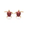 Milou Jewelry Women's Red Sea Turtle Earrings In Red