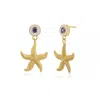 Milou Jewelry Women's Starfish Drop Earrings - White In White
