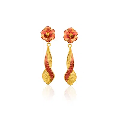 Milou Jewelry Women's Sugar Pink & Gold Infinity Drop Earrings