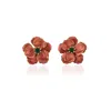 Milou Jewelry Women's Sugar Pink Viola Flower Earrings In Pink