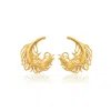 Milou Jewelry Women's Wave Earrings - Gold In Gold
