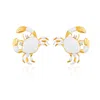 Milou Jewelry Women's White Crab Earrings In White