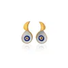 Milou Jewelry Women's White Evil Eye Earrings In White