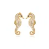 Milou Jewelry Women's White Seahorse Earrings In White