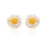 Milou Jewelry Women's White Sunflower Earrings In White