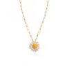 Milou Jewelry Women's White Sunflower Necklace In White