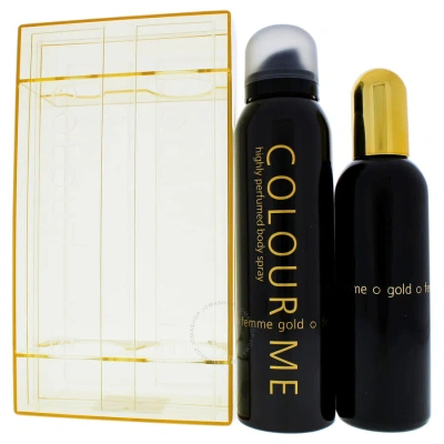 Milton-lloyd Kids' Colour Me Femme Gold By  For Women - 2 Pc Gift Set 3.4oz Edt Spray In Gold / Rose Gold