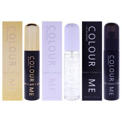 Milton-lloyd Colour Me Gold And Colour Me White With Colour Me Black Kit By Milton Lloyd For Men - 3 X 1.7 oz Edp In Transparent