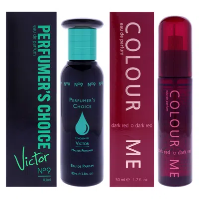 Milton-lloyd For Unisex - 2 Pc Kit 2.8oz Perfumers Choice - Victor Edp Spray, 1.7oz Colour Me Dark Red Edp Spray In Multi