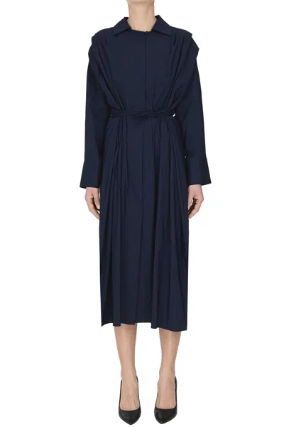 Milva Mi Cotton Shirt Dress In Blue