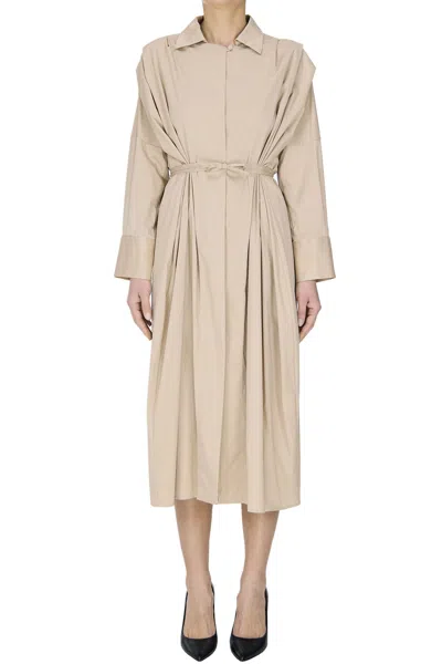 Milva Mi Cotton Shirt Dress In Neutral