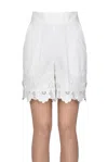 Milva Mi Lace Trims Shorts In White
