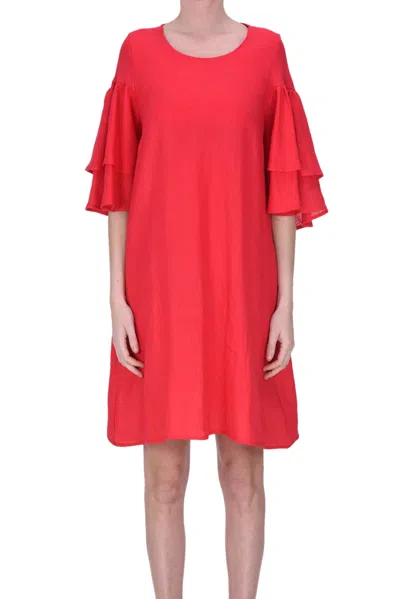 Milva Mi Linen Dress In Red