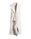 Milva Mi Woman Coat Ivory Size 6 Viscose, Wool, Acetate, Nylon In Multi