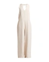 Milva Mi Woman Jumpsuit Light Grey Size 10 Viscose, Linen In Grey