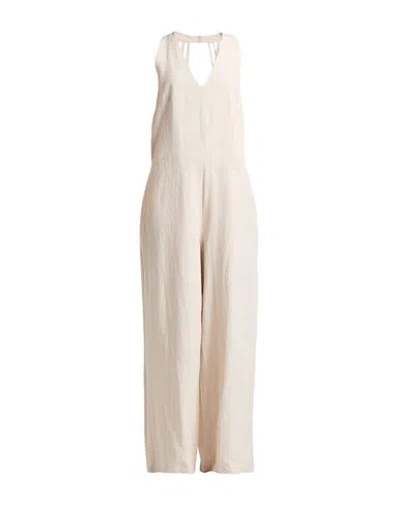 Milva Mi Woman Jumpsuit Light Grey Size 10 Viscose, Linen