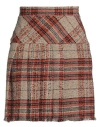 Milva Mi Woman Mini Skirt Beige Size 10 Polyester, Acetate, Wool In Brown
