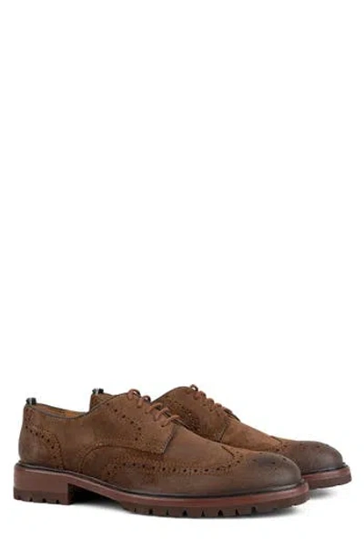 Milwaukee Boot Company Astor Wingtip Derby In Dark Brown