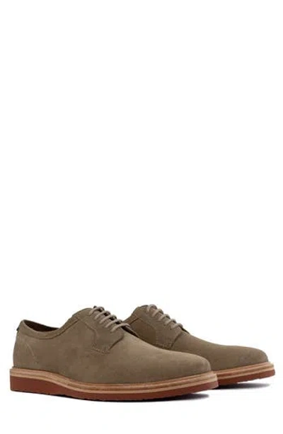Milwaukee Boot Company Sanford Leather Plain Toe Derby In Taupe