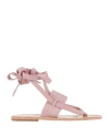 Mim Mar Woman Thong Sandal Light Pink Size 8 Leather