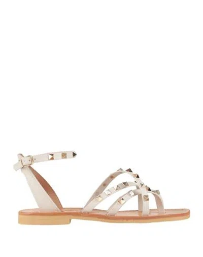 Mim Mar Woman Thong Sandal Off White Size 7 Leather
