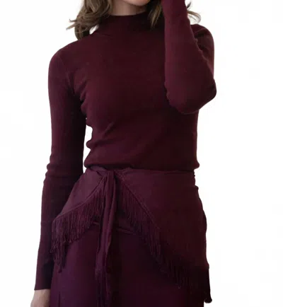 Mima Rosso Burgundy Knit Top