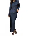 Mima Rosso Dress Oversized Blouse In Dark Slate