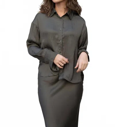 Mima Rosso Dress Oversized Blouse In Olive Branch In Multi