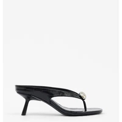 Mi/mai Cristo Jewel Croc High Sandals In Black
