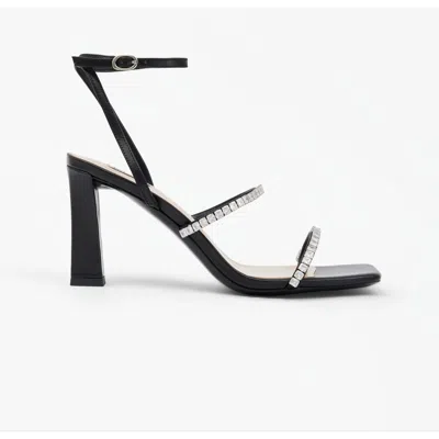Mi/mai Nidal Rhinestone Detail Heeled Sandals In Black