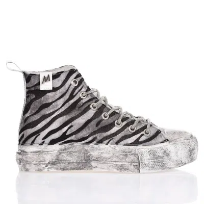Mimanera Airlines Platform Silver Jungle Sneakers In Gray