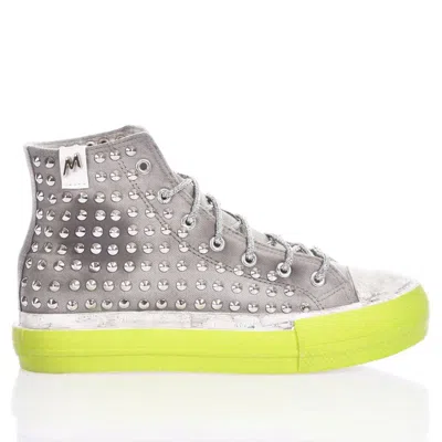 Mimanera Airlines Platform Soft Studs Sneakers In Gray